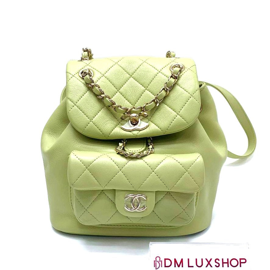 Chanel 23C Apple Green Duma Backpack (Microchip)