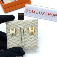 Load image into Gallery viewer, Hermes POP H Earrings White GHW
