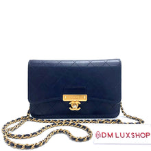 Load image into Gallery viewer, Chanel Navy Blue Golden CC WOC, Serial 26
