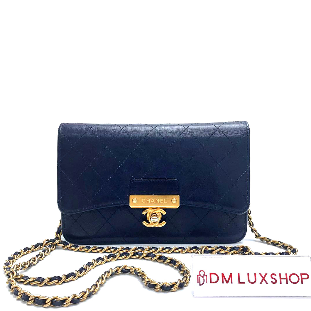 Chanel Navy Blue Golden CC WOC, Serial 26