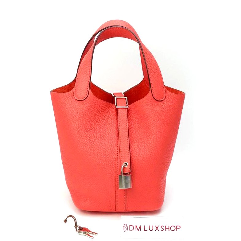 Hermes Picotin 18 Rose Texas PHW (Stamp Y)