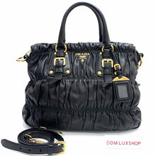 Load image into Gallery viewer, Prada Black Leather Tote GHW
