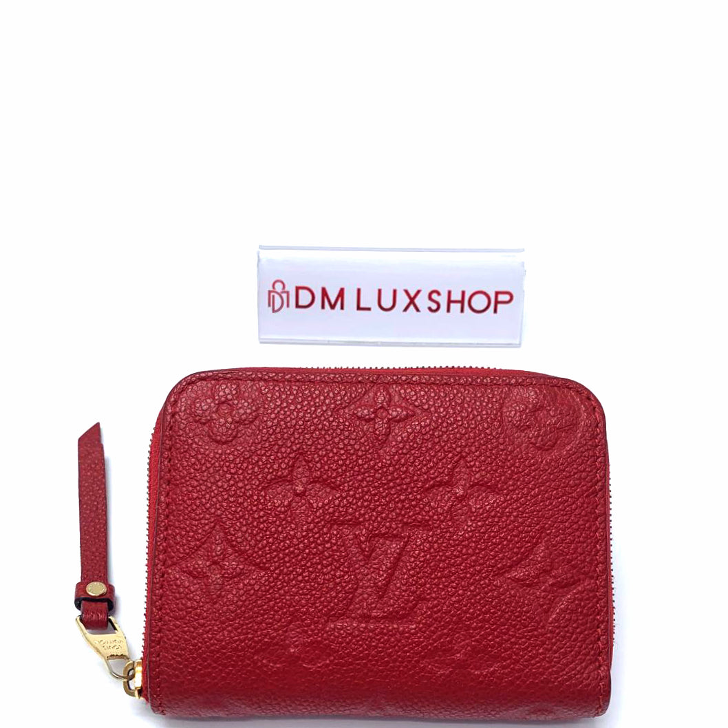 LV Red Empreinte Leather Small Wallet