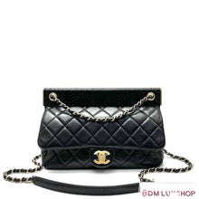 Load image into Gallery viewer, Chanel Black Python 18K Flap Bag (Serial 26, Year 2018)
