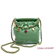 Load image into Gallery viewer, Chanel 23P Green Bucket Sling Bag
