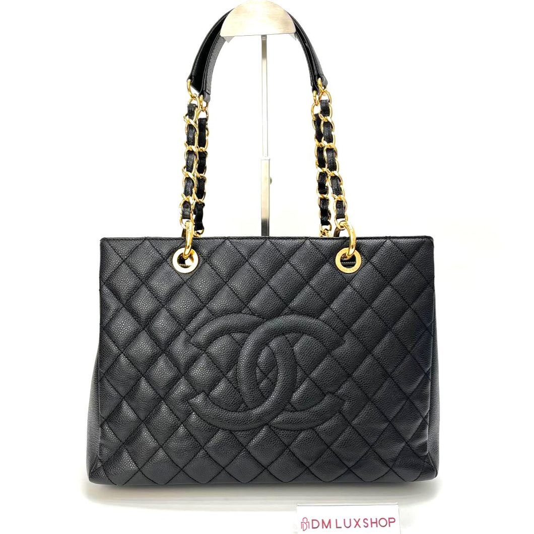 Chanel black Caviar GST GHW (Serial 18, Year 2014)