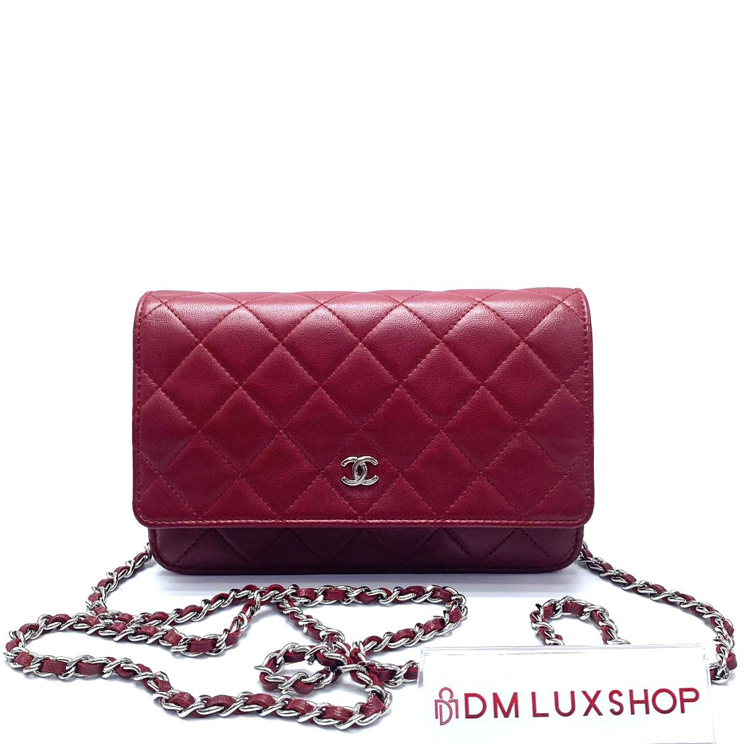 Chanel Red WOC Lambskin (Serial 19, Year 2014)