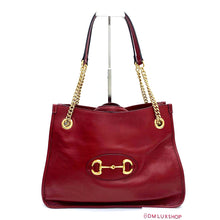 Load image into Gallery viewer, Gucci Horsebit 1995 Red Tote Bag
