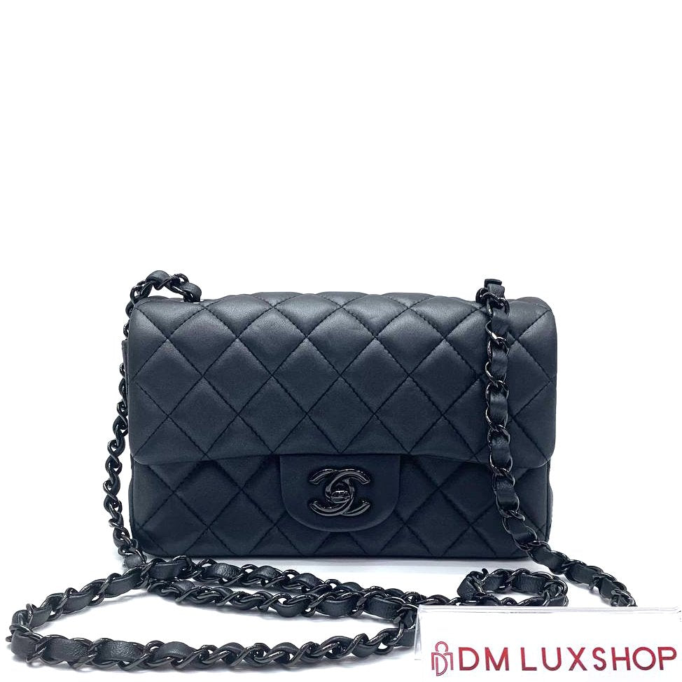 Chanel Mini Rectangular So Black (Microchip)