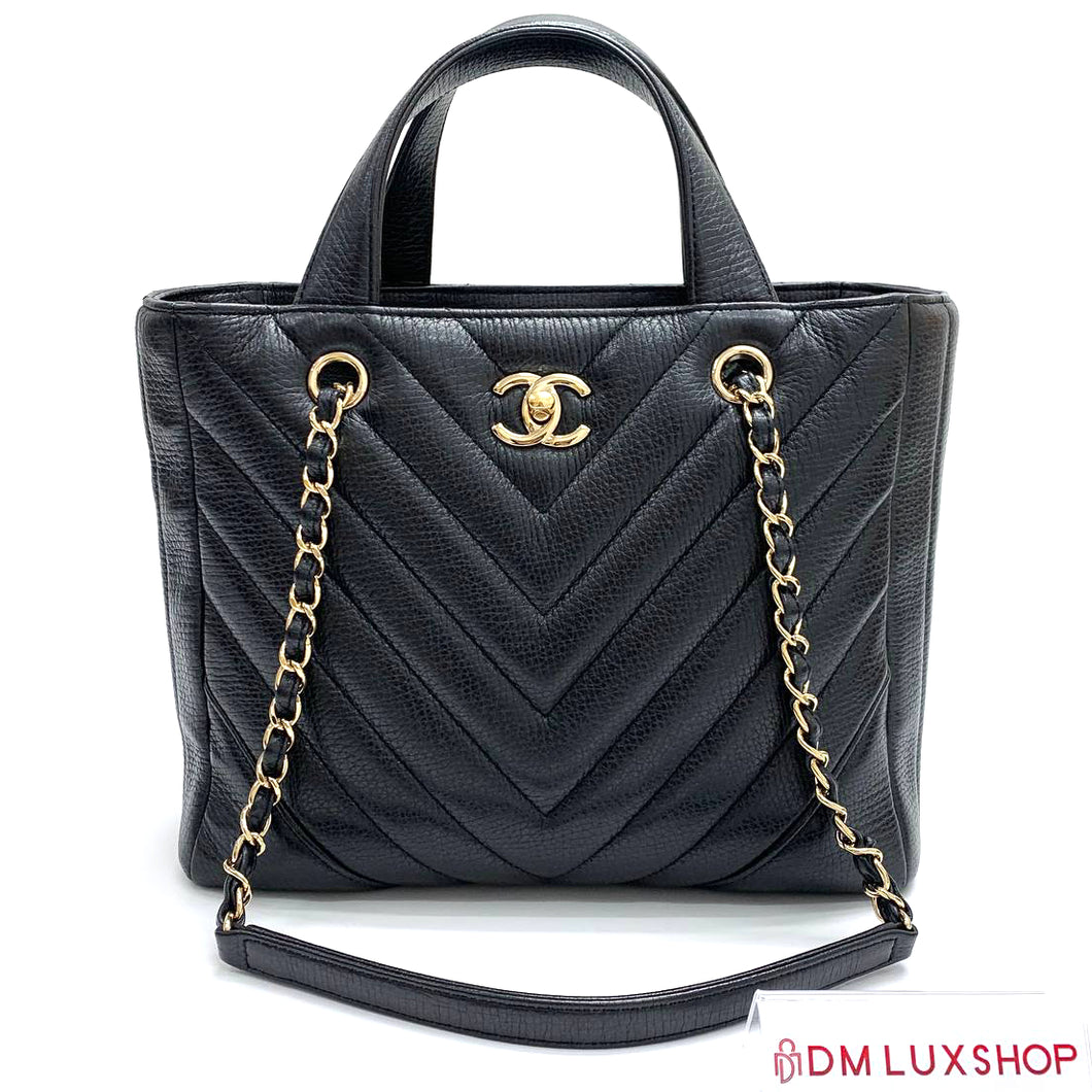 Chanel Chevron CC Tote Bag, Serial 24