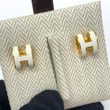 Load image into Gallery viewer, Hermes POP H Earrings White GHW
