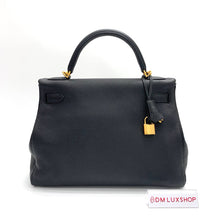 Load image into Gallery viewer, Hermes Kelly 32 Black Togo GHW, Stamp X
