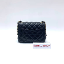 Load image into Gallery viewer, Chanel Black Mini Square GHW (Microchip)
