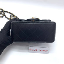 Load image into Gallery viewer, Chanel Black Mini Square GHW (Microchip)
