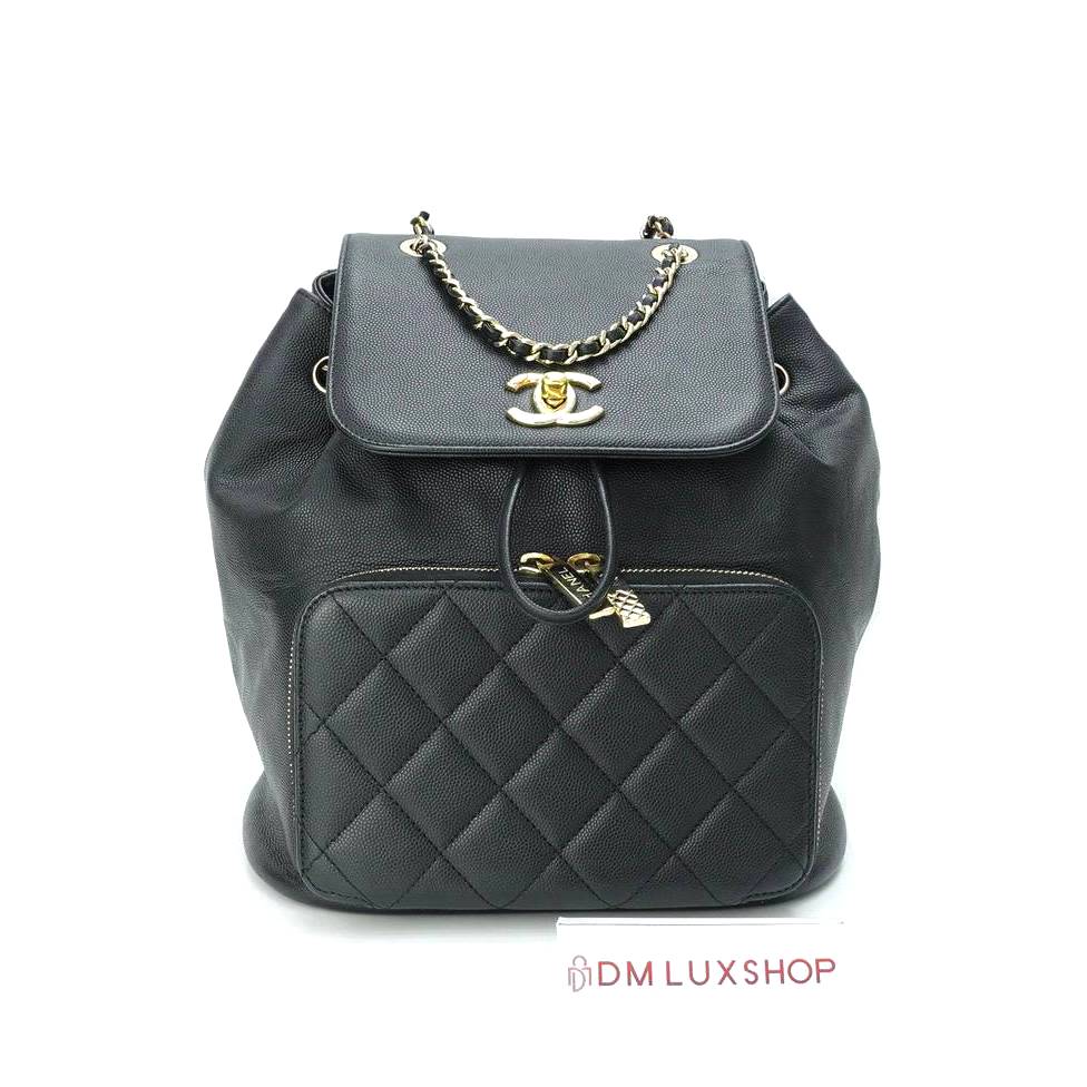 Chanel Black Caviar Business Affinity Backpack Serial 26