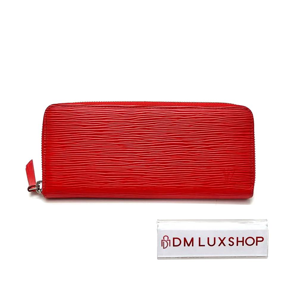 LV Red Epi Clemence Long Wallet