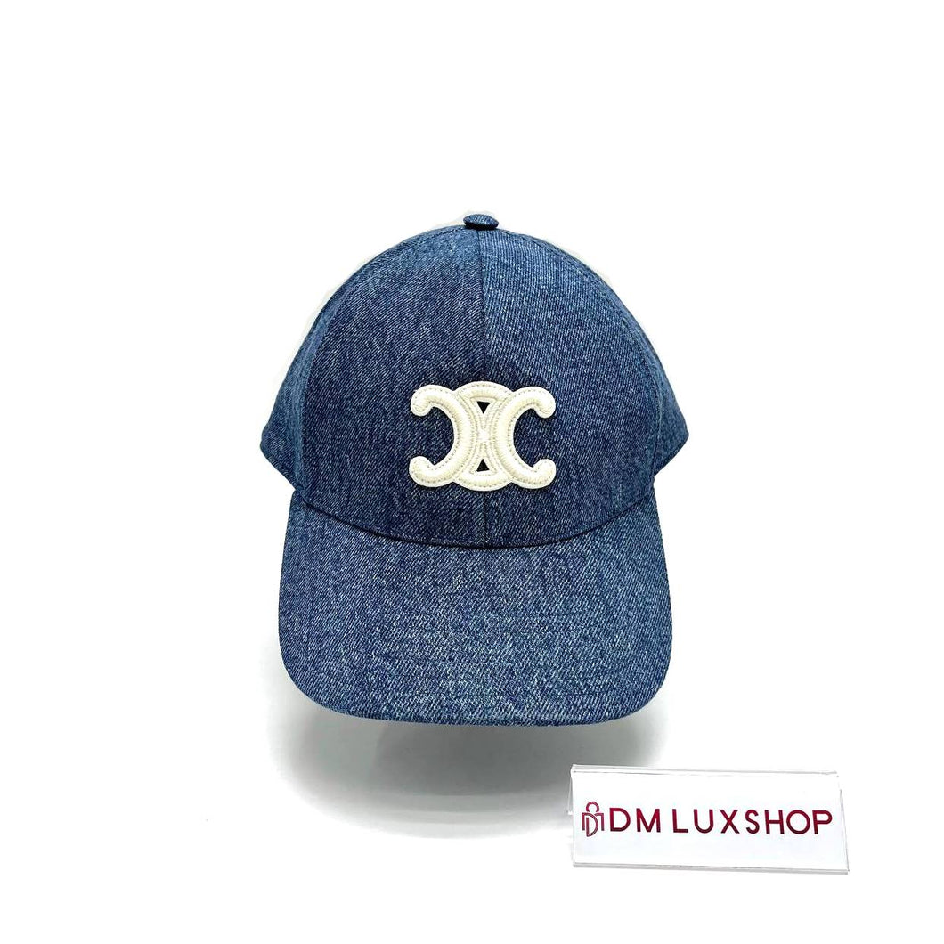 Celine Denim Triomphe Baseball Cap