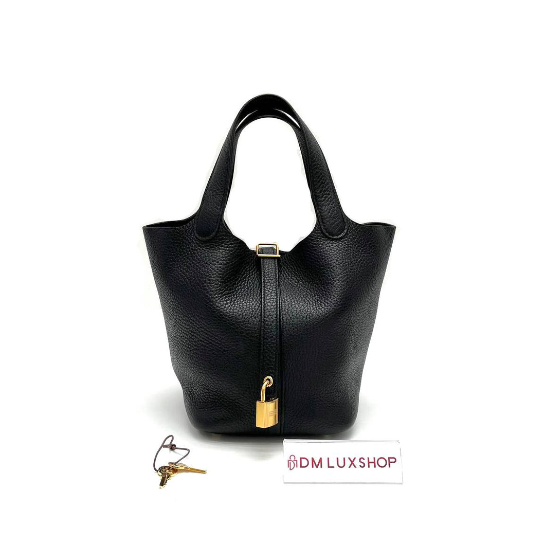 Hermes Picotin 18 Noir GHW (Stamp Y)