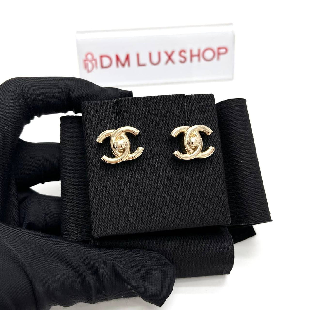 Chanel Timeless Earrings GHW