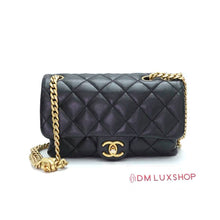 Load image into Gallery viewer, Chanel 22k Black Flap Bag GHW (Microchip)
