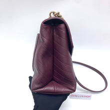 Load image into Gallery viewer, Chanel Burgundy Chevron Flap Bag Serial 26
