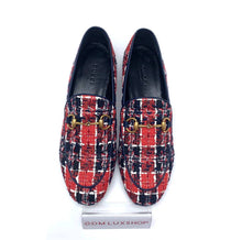 Load image into Gallery viewer, Gucci Milticolour Tweed Princetown Horsebit Flat Mules
