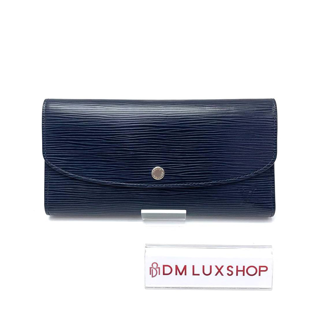 LV Navy Blue Epi Long Wallet