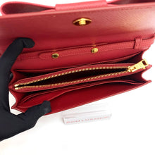 Load image into Gallery viewer, Prada Red Saffiano Ribbon WOC GHW
