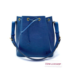 Load image into Gallery viewer, LV Blue Epi Petite Noe Bucket Bag
