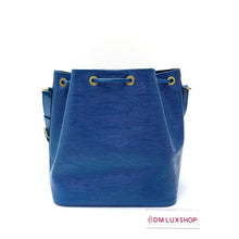 Load image into Gallery viewer, LV Blue Epi Petite Noe Bucket Bag
