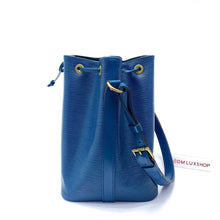 Load image into Gallery viewer, LV Blue Epi Petite Noe Bucket Bag
