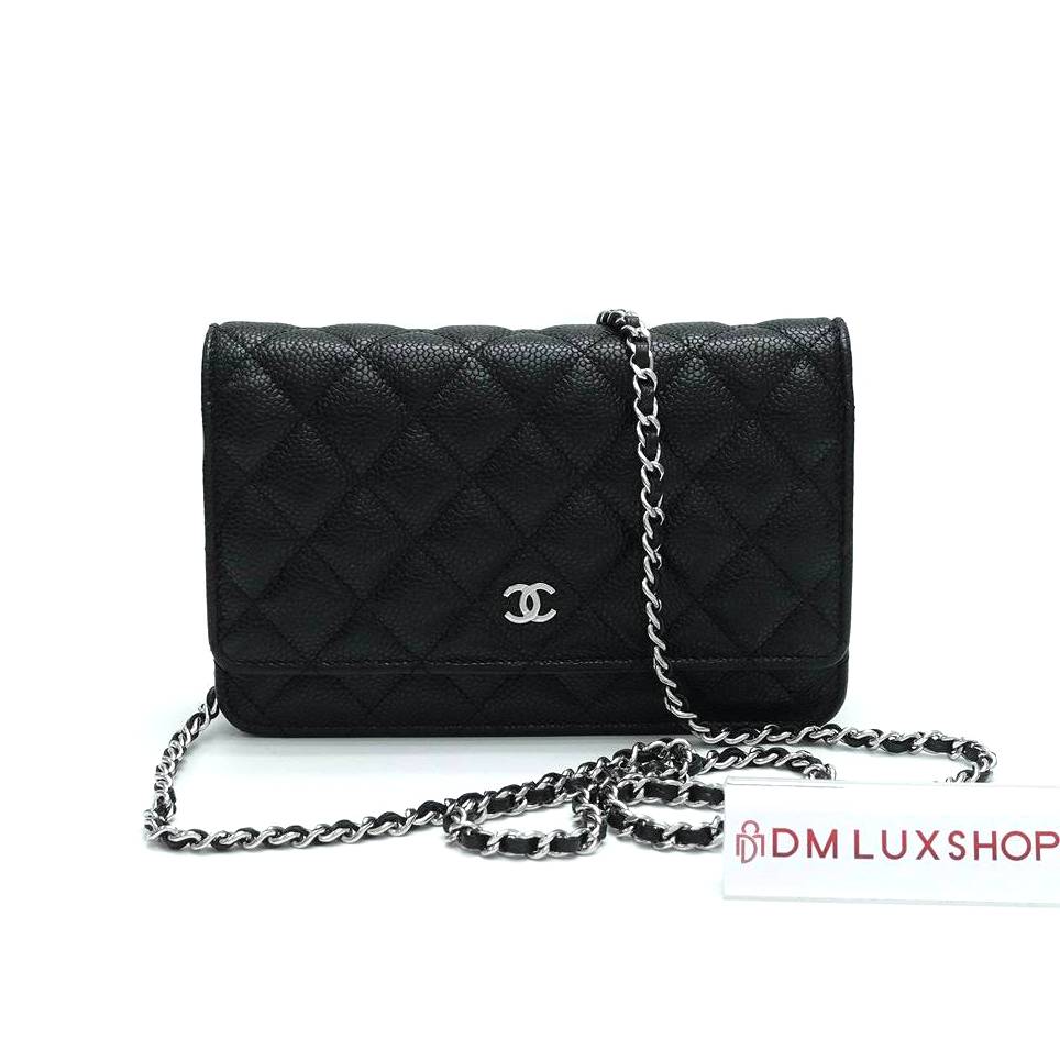 Chanel Black Caviar CF WOC SHW (Microchip)