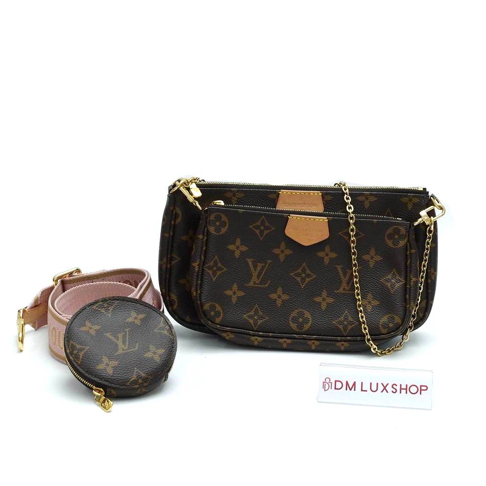 LV Monogram Multi Pochette Pink Strap