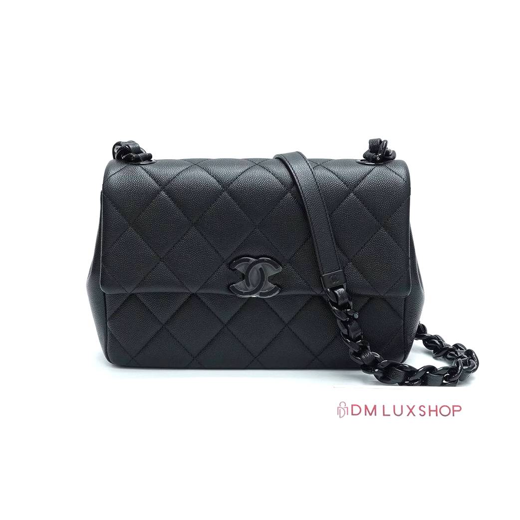 Chanel So Black Caviar My Everthing Flap Bag (Serial 31)