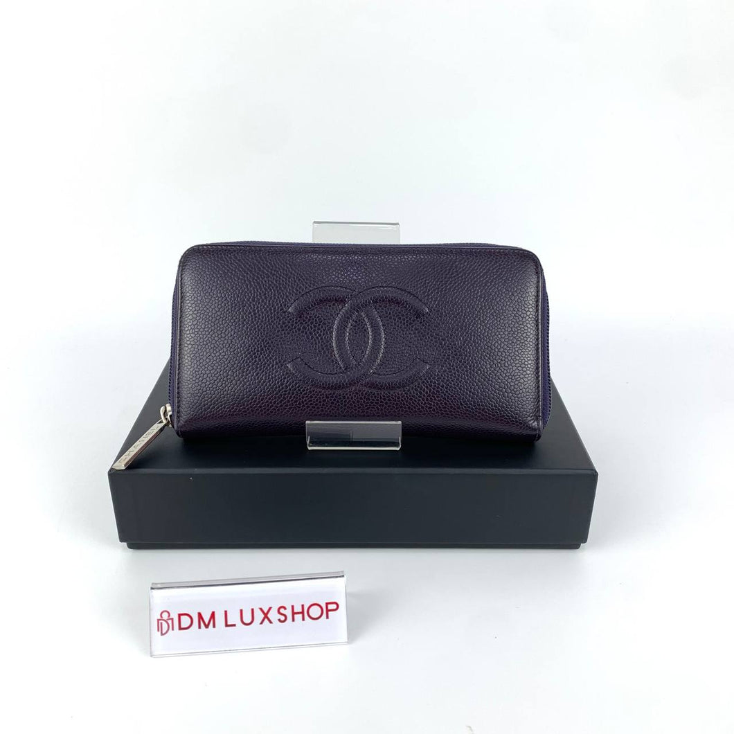 Chanel Purple Zip Wallet Serial 17