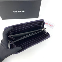 Load image into Gallery viewer, Chanel Purple Zip Wallet Serial 17
