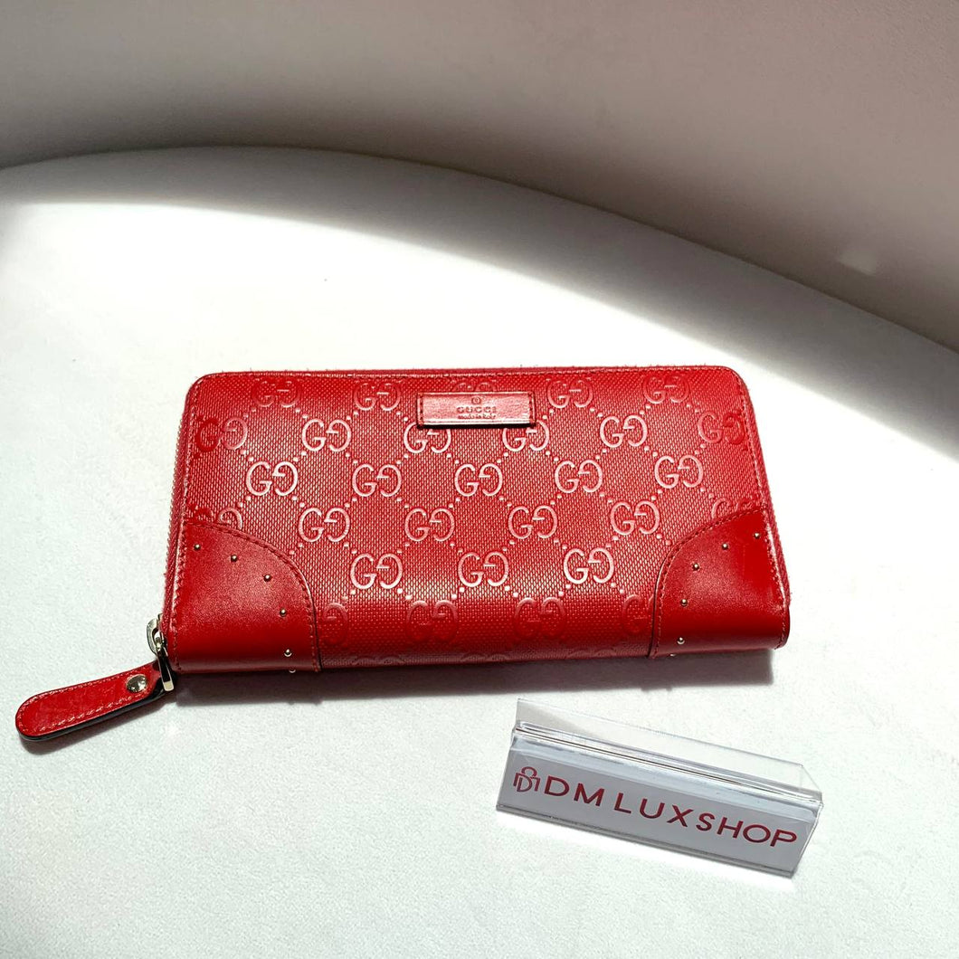 Gucci Red Zip Wallet