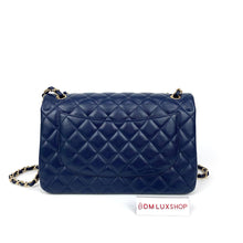 Load image into Gallery viewer, Chanel Cf Jumbo Blue Caviar GHW Serial 24
