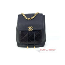 Load image into Gallery viewer, Chanel Backpack Black GHW Serial 26
