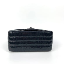 Load image into Gallery viewer, Chanel Mini Square So Black Chevron Patent Leather Serial 25
