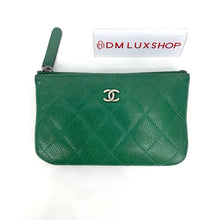 Load image into Gallery viewer, Chanel Green Mini O Case Caviar SHW Serial 22
