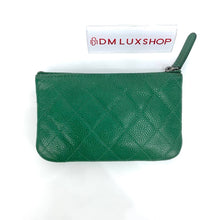 Load image into Gallery viewer, Chanel Green Mini O Case Caviar SHW Serial 22
