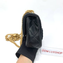 Load image into Gallery viewer, Chanel 24P Black Caviar Sweetheart Flap Bag GHW (Microchip)
