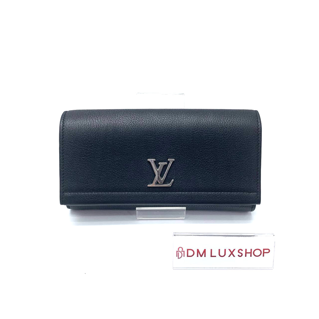 LV Lockme Wallet Black