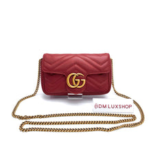 Load image into Gallery viewer, Gucci Red Marmont Super Mini
