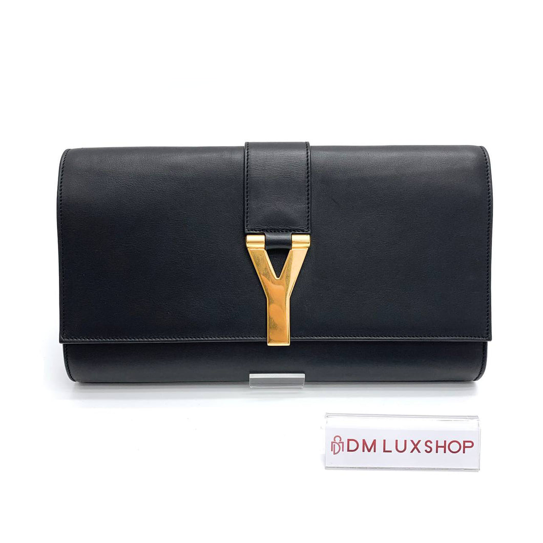 YSL Black Y Line Clutch