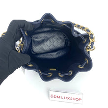 Load image into Gallery viewer, Chanel 21B Navy Bucket Bag GHW (Microchip)
