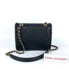 Load image into Gallery viewer, Chanel 22C Braided Edge Mini Flap Bag Black Lambskin GHW (Microchip)
