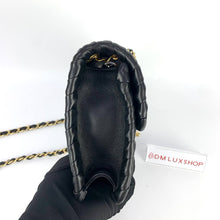 Load image into Gallery viewer, Chanel 22C Braided Edge Mini Flap Bag Black Lambskin GHW (Microchip)
