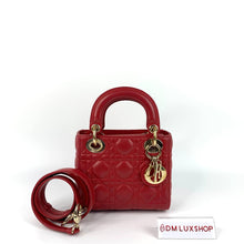 Load image into Gallery viewer, Dior Red Mini Lady Dior GHW
